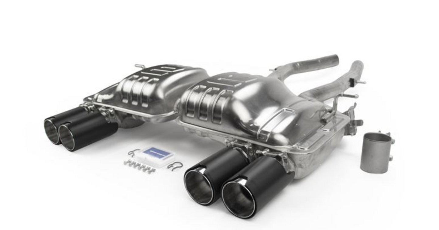 BMW F80 Eisenmann Sport Rear Muffler- Chrome/Black Tips, 4x90mm