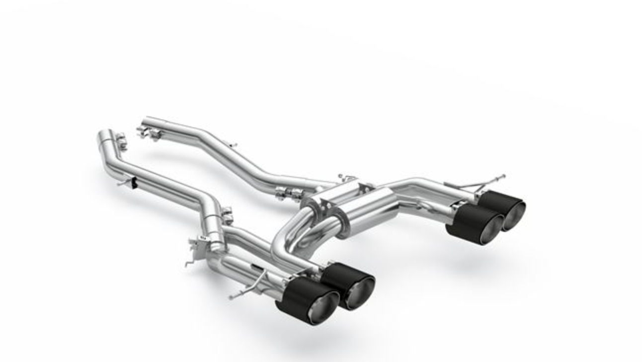 BMW G82 Eisenmann Race Exhaust System- Black Chrome tips, 4x110mm