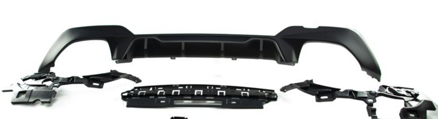 DrachenWerks Originalteile BMW G20 Performance Rear Diffuser- Matte Black, Quad Tip