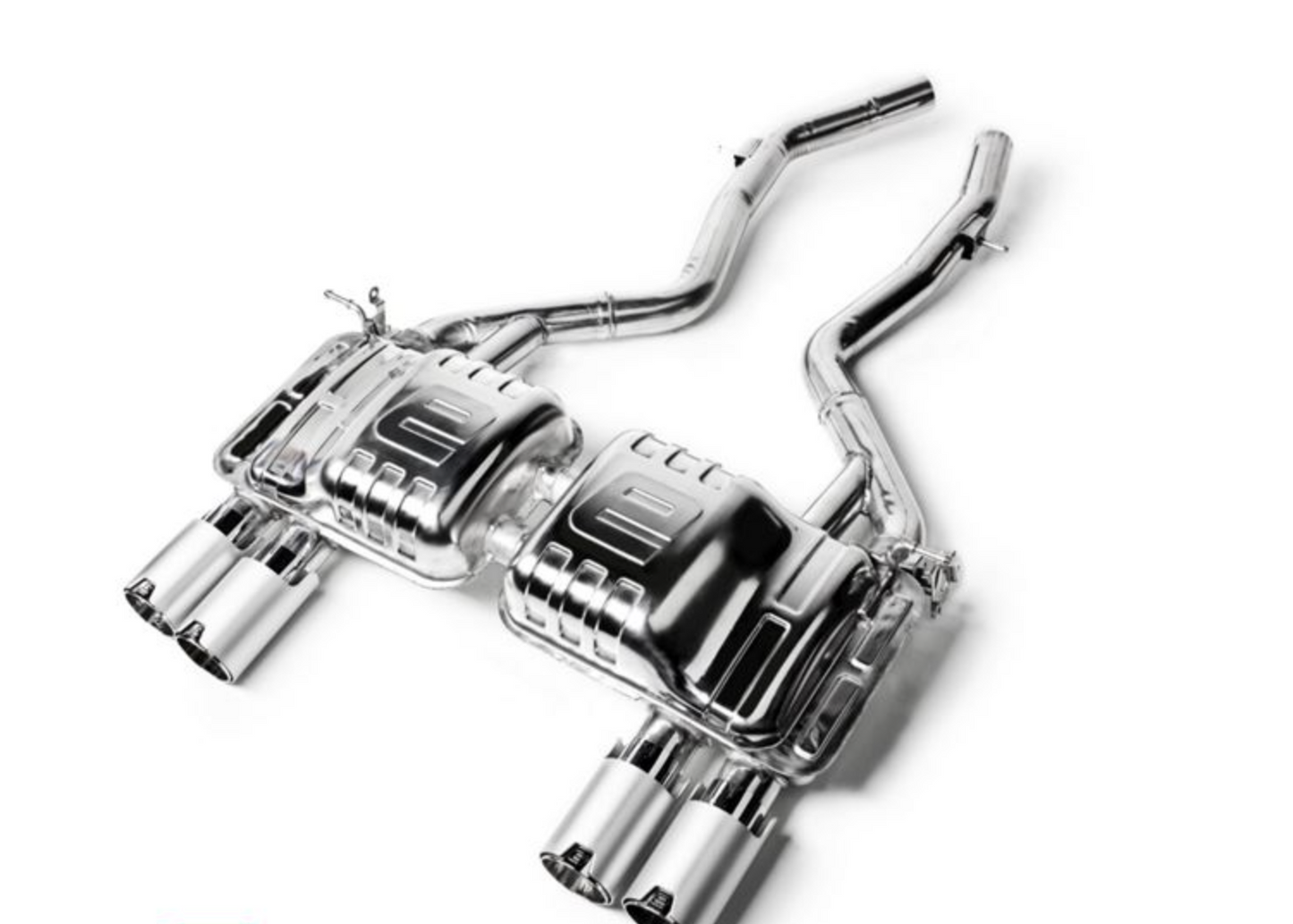 BMW F80 Eisenmann Sport Rear Muffler- Chrome/Aluminium Tips, 4x90mm